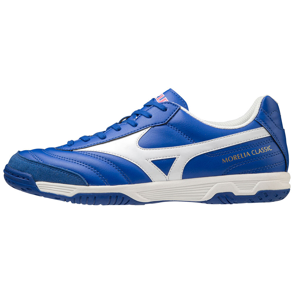 Zapatos De Futbol Mizuno Morelia Sala Classic IN Hombre Azules/Blancas Comprar EGIS-19637